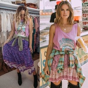 New Spell Designs El Romance Tank Lilac XS Lavender Stevie Nicks Tee Singlet Top